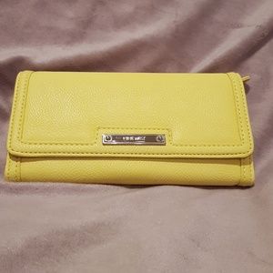 Yellow Nine West wallet. NEVER USED. BRAND NEW!